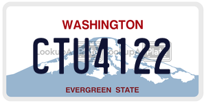 CTU4122  license plate in WA