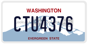 CTU4376  license plate in WA