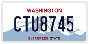 CTU8745  license plate in WA