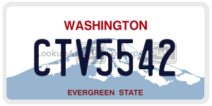 CTV5542  license plate in WA