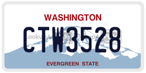 CTW3528  license plate in WA