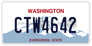 CTW4642  license plate in WA