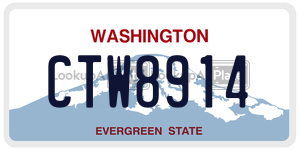 CTW8914  license plate in WA