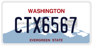 CTX6567  license plate in WA