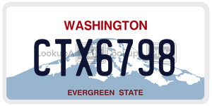 CTX6798  license plate in WA