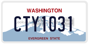 CTY1031  license plate in WA