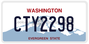 CTY2298  license plate in WA