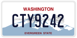 CTY9242  license plate in WA