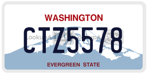 CTZ5578  license plate in WA