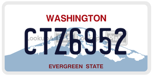 CTZ6952  license plate in WA