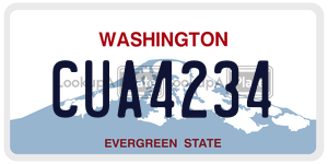 CUA4234  license plate in WA