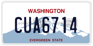 CUA6714  license plate in WA