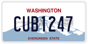 CUB1247  license plate in WA