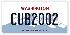 CUB2002  license plate in WA
