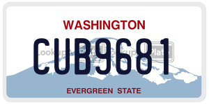 CUB9681  license plate in WA