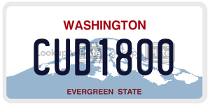 CUD1800  license plate in WA