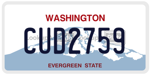 CUD2759  license plate in WA