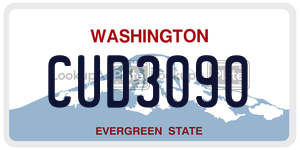 CUD3090  license plate in WA