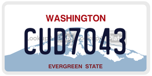 CUD7043  license plate in WA