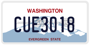 CUE3018  license plate in WA