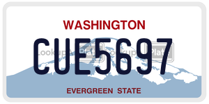 CUE5697  license plate in WA
