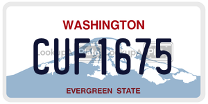 CUF1675  license plate in WA