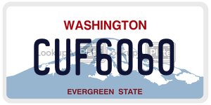 CUF6060  license plate in WA