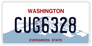 CUG6328  license plate in WA