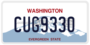 CUG9330  license plate in WA