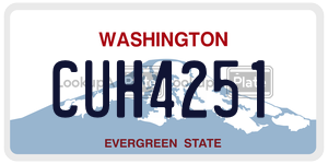 CUH4251  license plate in WA