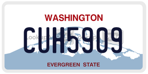 CUH5909  license plate in WA