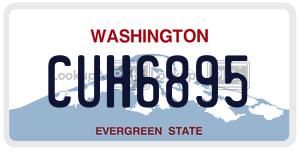 CUH6895  license plate in WA