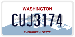 CUJ3174  license plate in WA