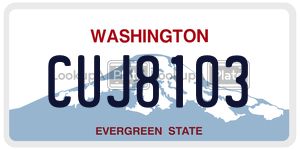 CUJ8103  license plate in WA