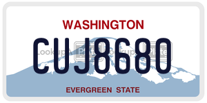 CUJ8680  license plate in WA