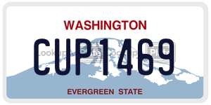 CUP1469  license plate in WA