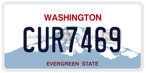 CUR7469  license plate in WA