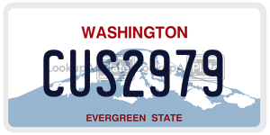 CUS2979  license plate in WA