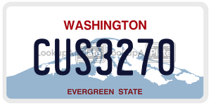 CUS3270  license plate in WA