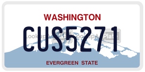 CUS5271  license plate in WA