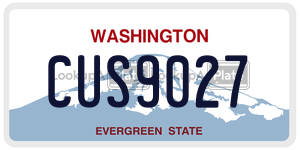 CUS9027  license plate in WA