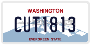 CUT1813  license plate in WA
