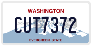 CUT7372  license plate in WA