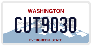 CUT9030  license plate in WA