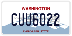 CUU6022  license plate in WA