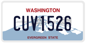 CUV1526  license plate in WA