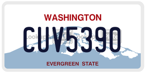 CUV5390  license plate in WA