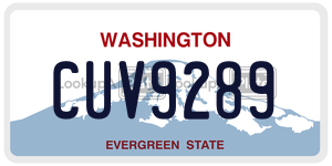 CUV9289  license plate in WA