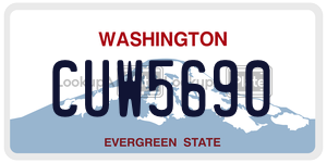 CUW5690  license plate in WA