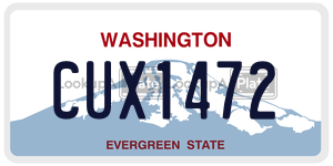 CUX1472  license plate in WA
